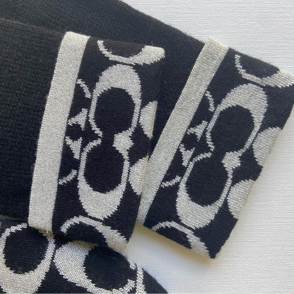 COACH Beanie and Gloves Set Black NWOT - Picture 2 of 7
